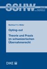 Buchcover Opting-Out – Theorie und Praxis im Übernahmerecht