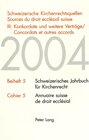 Buchcover Schweizerische Kirchenrechtsquellen- Sources du droit ecclésial suisse