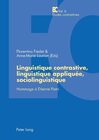 Buchcover Linguistique contrastive, linguistique appliquée, sociolinguistique