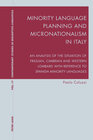 Buchcover Minority Language Planning and Micronationalism in Italy