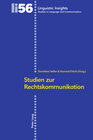 Buchcover Studien zur Rechtskommunikation