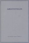 Buchcover Aristoteles: Aristoteles Werke / Opuscula II und III