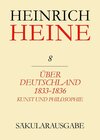 Buchcover Über Deutschland 1833-1836. Aufsätze über Kunst und Philosophie