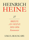 Buchcover Heinrich-Heine-Säkularausgabe. Werke, Briefwechsel, Lebenszeugnisse / Briefe an Heine 1852-1856 / Briefe an Heine 1852-1