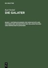 Buchcover Karl Strobel: Die Galater / Untersuchungen zur Geschichte und historischen Geographie des hellenistischen und römischen 