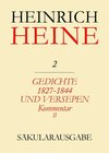 Buchcover Gedichte 1827-1844 und Versepen. Kommentar II