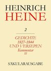 Buchcover Gedichte 1827-1844 und Versepen. Kommentar III