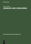 Buchcover Zensur und Zensoren