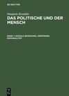 Buchcover Panajotis Kondylis: Das Politische und der Mensch / Soziale Beziehung, Verstehen, Rationalität