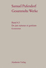 Buchcover Samuel Pufendorf: Gesammelte Werke / De jure naturae et gentium