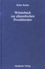 Buchcover Wörterbuch zur altnordischen Prosaliteratur