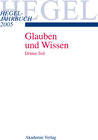 Buchcover 2005 - Glauben und Wissen. Dritter Teil