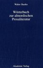 Buchcover Wörterbuch zur altnordischen Prosaliteratur