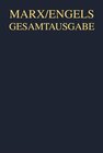 Buchcover Karl Marx; Friedrich Engels: Gesamtausgabe (MEGA). "Das Kapital" und Vorarbeiten / Karl Marx: Das Kapital. Kritik der po