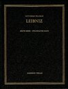 Buchcover Gottfried Wilhelm Leibniz: Sämtliche Schriften und Briefe. Allgemeiner... / Juni 1701-März 1702