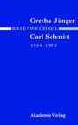 Buchcover Briefwechsel Gretha Jünger und Carl Schmitt 1934-1953