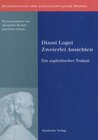 Buchcover Dissoi Logoi. Zweierlei Ansichten