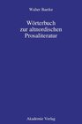 Wörterbuch zur altnordischen Prosaliteratur width=