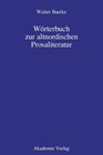 Buchcover Wörterbuch zur altnordischen Prosaliteratur