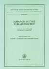 Buchcover Johannes Rothes Elisabethleben