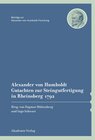 Buchcover Alexander von Humboldt – Gutachten zur Steingutfertigung in Rheinsberg 1792