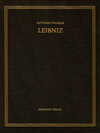 Buchcover Gottfried Wilhelm Leibniz: Sämtliche Schriften und Briefe. Allgemeiner... / Januar – September 1704
