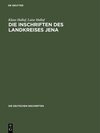 Buchcover Die Inschriften des Landkreises Jena