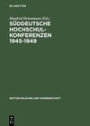 Buchcover Süddeutsche Hochschulkonferenzen 1945–1949