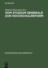 Buchcover Vom Studium Generale zur Hochschulreform