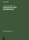 Buchcover Audiatur Vox Sapientiae