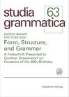 Buchcover Form, Structure, and Grammar