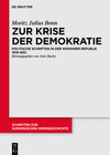 Buchcover Zur Krise der Demokratie