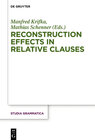Buchcover Reconstruction Effects in Relative Clauses
