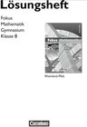 Buchcover Fokus Mathematik - Rheinland-Pfalz - Bisherige Ausgabe / 8. Schuljahr - Lösungen zum Schülerbuch