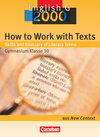 Buchcover How to Work with Texts - Skills and Glossary of Literary Terms