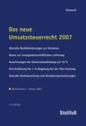 Buchcover Das neue Umsatzsteuerrecht 2007