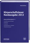 Buchcover Körperschaftsteuer Handausgabe 2013