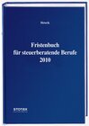 Buchcover Fristenbuch für steuerberatende Berufe 2010