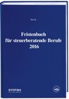 Buchcover Fristenbuch für steuerberatende Berufe 2016