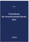 Buchcover Fristenbuch für steuerberatende Berufe 2021