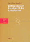 Buchcover Eintragungen in Abteilung II des Grundbuches