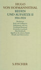Buchcover Hugo von Hofmannsthal. Gesammelte Werke in zehn Einzelbänden. Gedichte-Dramen... / Reden und Aufsätze II. 1914-1924