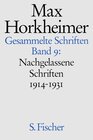 Buchcover Max Horkheimer. Gesammelte Schriften - Gebundene Ausgaben