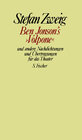 Buchcover Ben Jonson's »Volpone« und andere Nachdichtungen und Übertragungen für das Theater