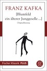 Buchcover Blumfeld ein älterer Junggeselle...