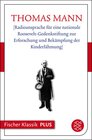Buchcover [Radioansprache für eine nationale Roosevelt-Gedenkstiftung zu Erforschung und Bekämpfung der Kinderlähmung]