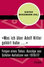 Buchcover »Was ich über Adolf Hitler gehört habe …«