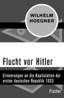 Buchcover Flucht vor Hitler