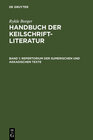 Buchcover Rykle Borger: Handbuch der Keilschriftliteratur / Repertorium der sumerischen und akkadischen Texte