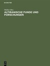 Buchcover Altiranische Funde und Forschungen